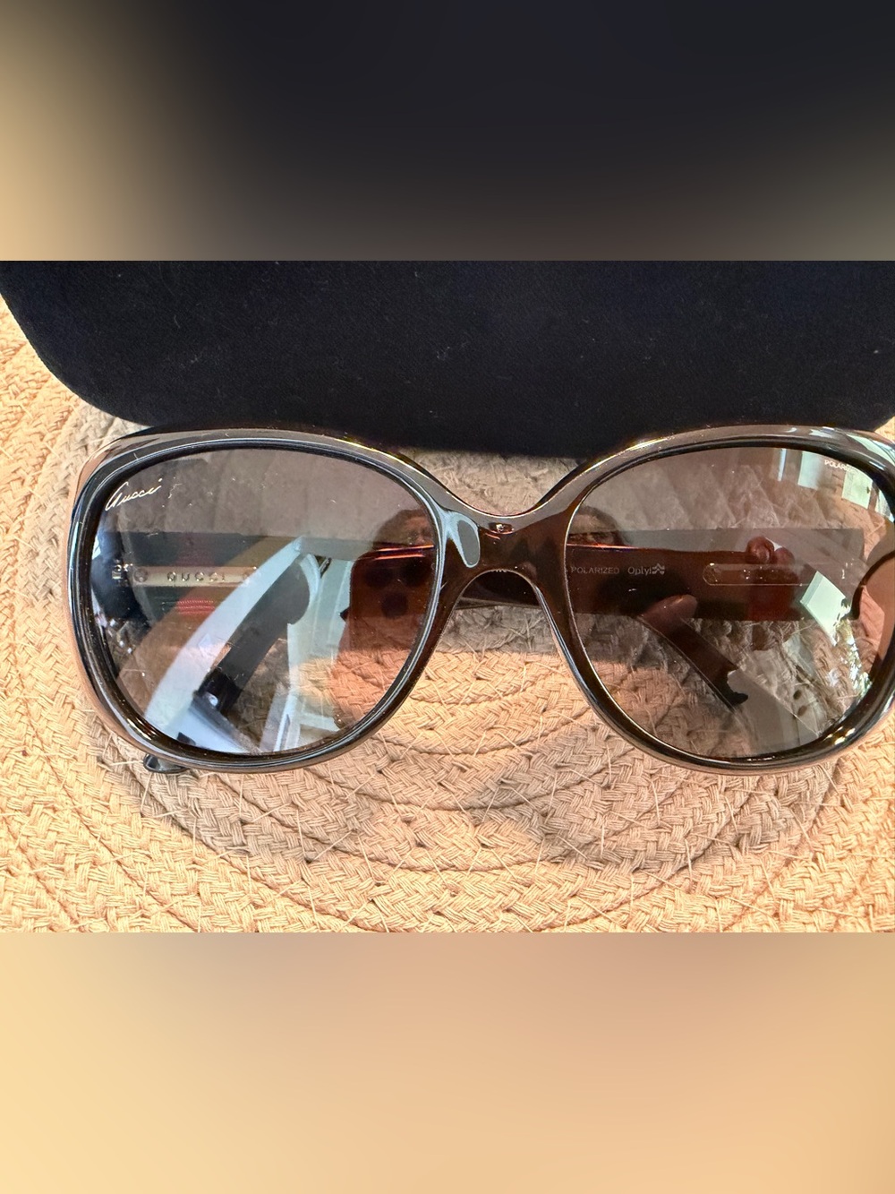 Gucci Women's Brown Oversized Sunglasses